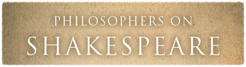 Philosophers On Shakespeare cover section Philosophers On Shakespeare cover section