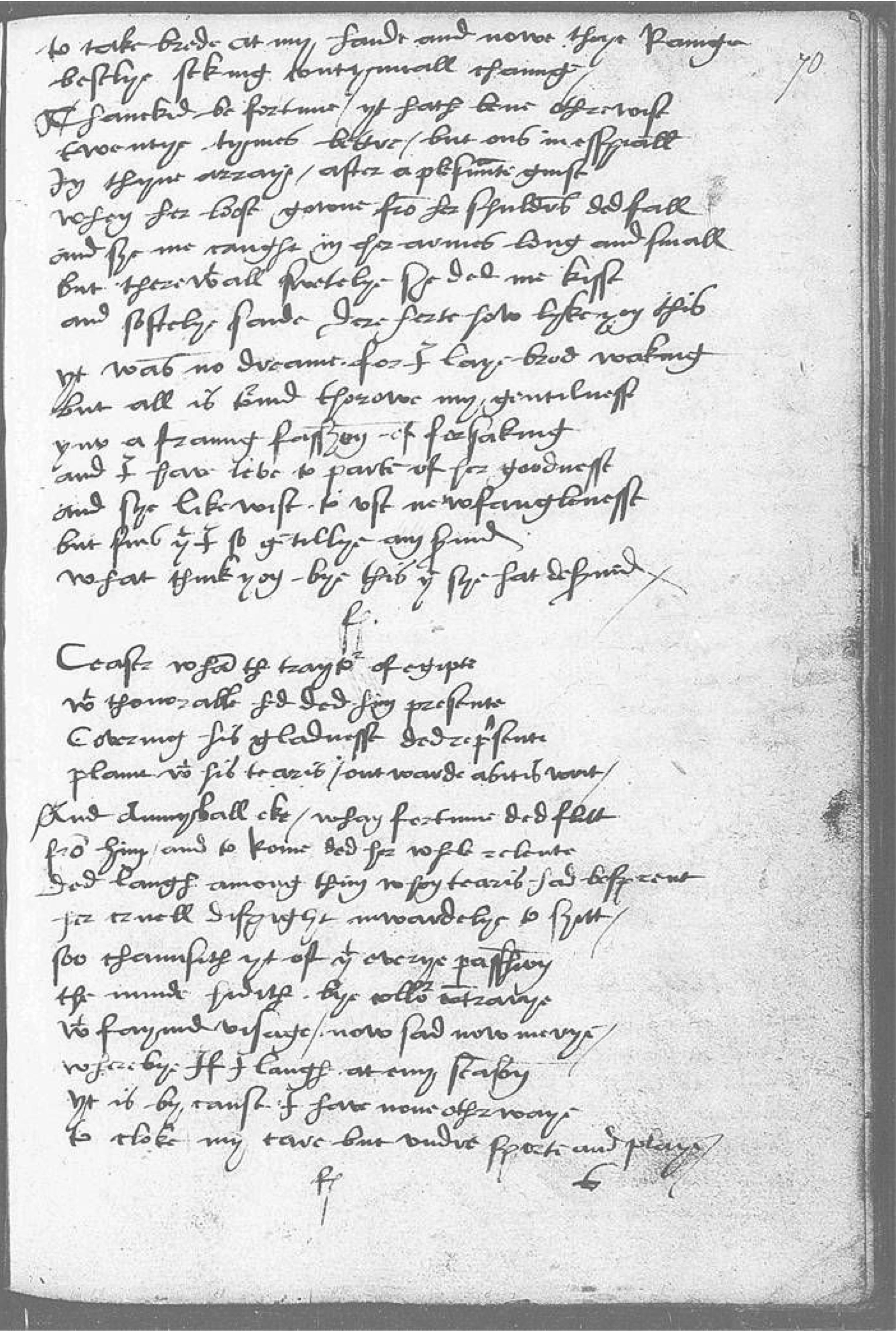 The Devonshire Manuscript facsimile 70r