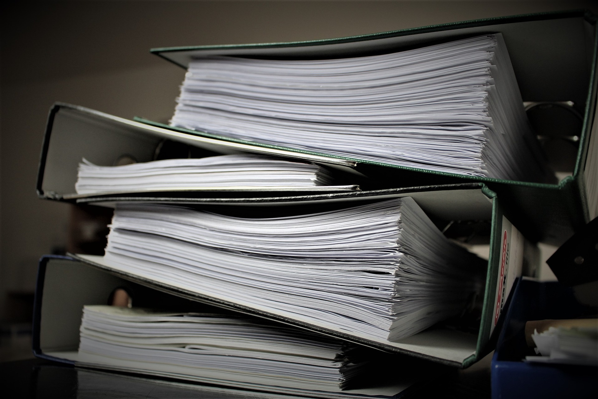 Stack of binders Stack of binders