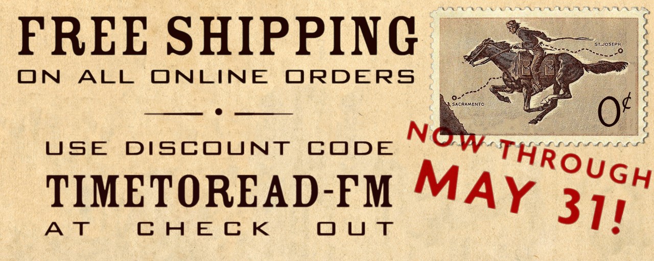 free shipping on all online orders through sup.org with the discount code TIMETOREAD-FM until May 31st.